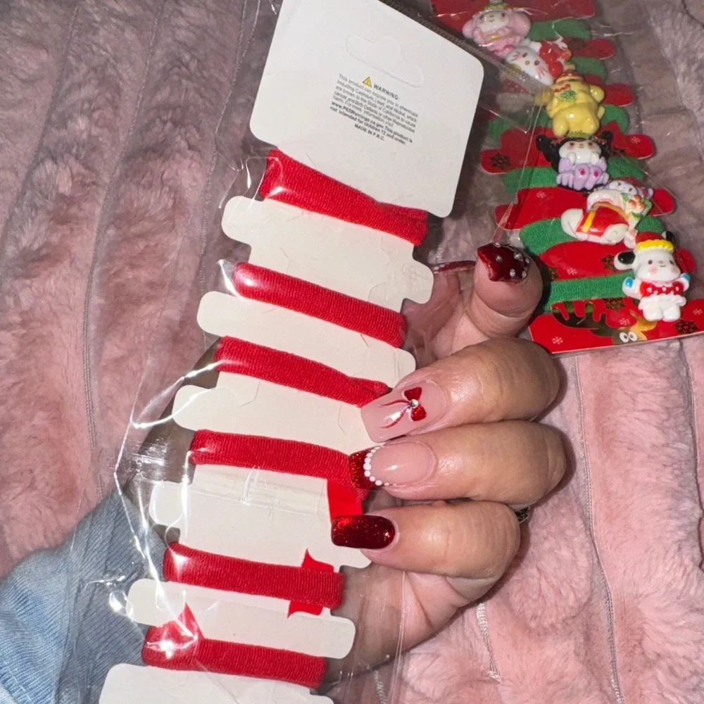 New 2 sets of 6‎ pcs each Cute festive hello kitty and friends  Hair Ties Set